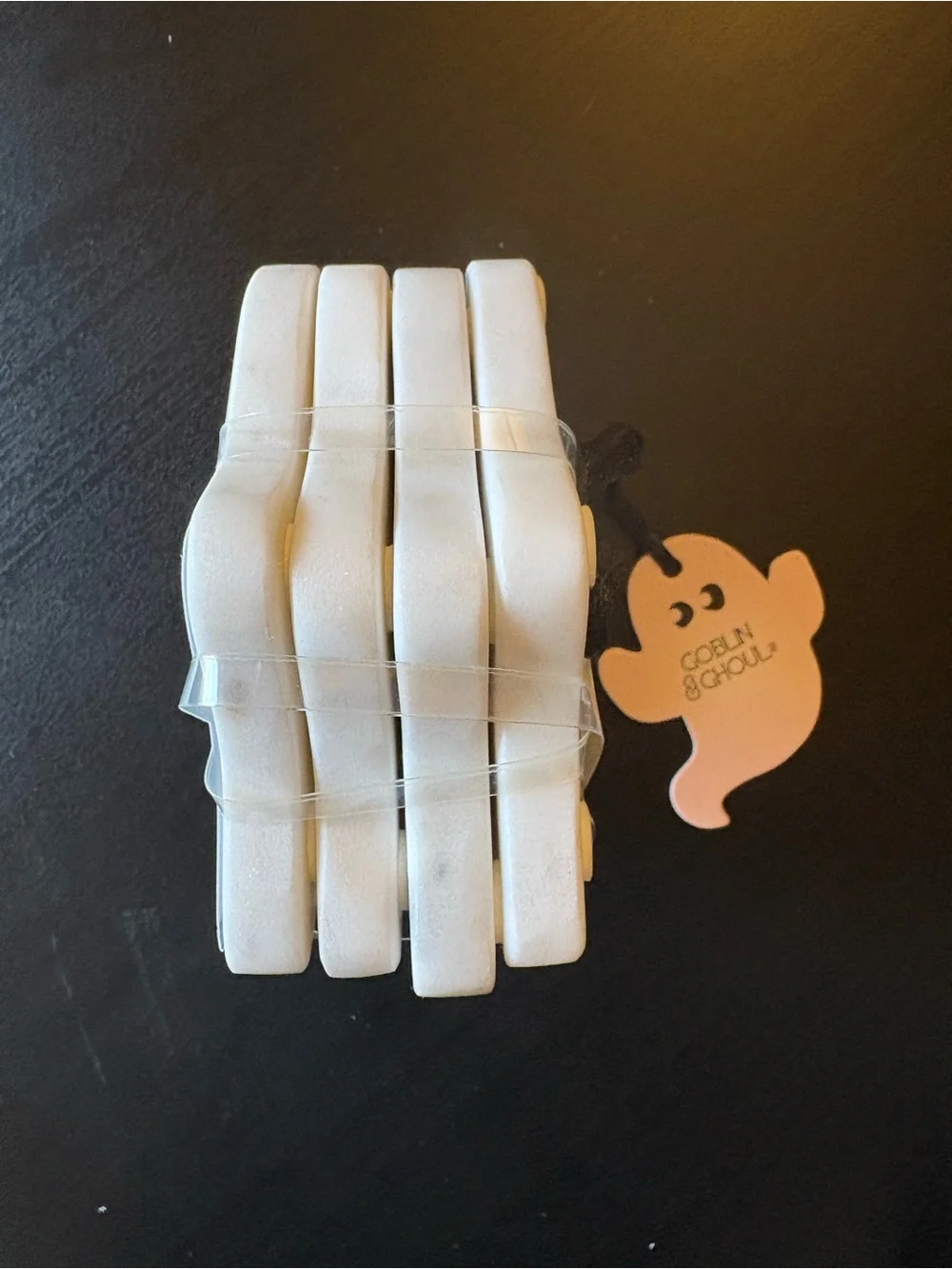 VIRAL Halloween 2026 Goblin & Ghoul Spooky Ghost Shaped Marble Coasters